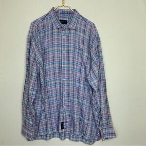 Calder Carmel XXL Blue Purple Plaid Button Up Long Sleeve Limited Edition Shirt